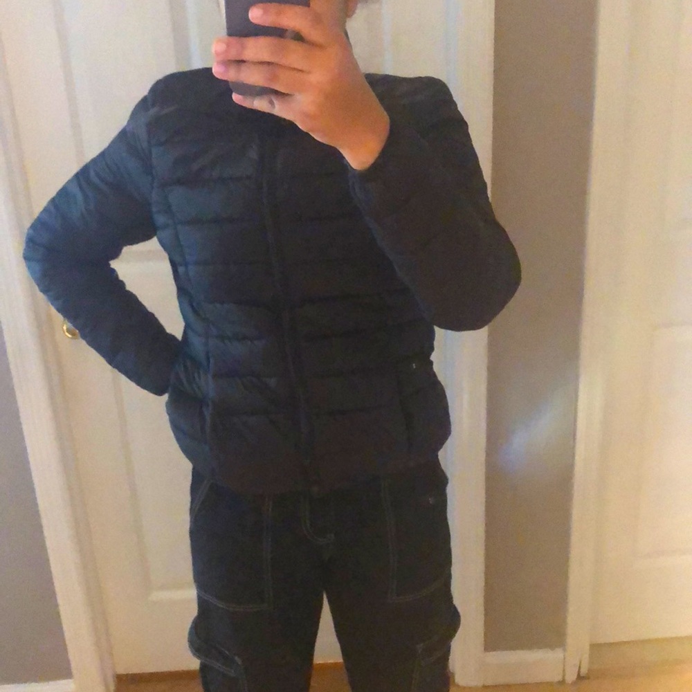 Black puff jacket, small